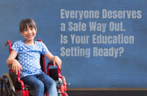 Young girl in wheelchair